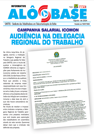 CAMPANHA SALARIAL ICOMON -  AUDIÃŠNCIA NA DELEGACIA REGIONAL DO TRABALHO